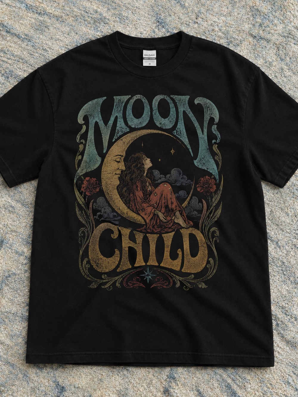 Gildan Black Moon Child Graphic Tee, Fleetwood Mac T-Shirt